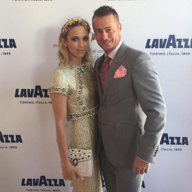 Oaks Day 2016 via social media ... Bec and Lleyton Hewitt. Picture: Instagram