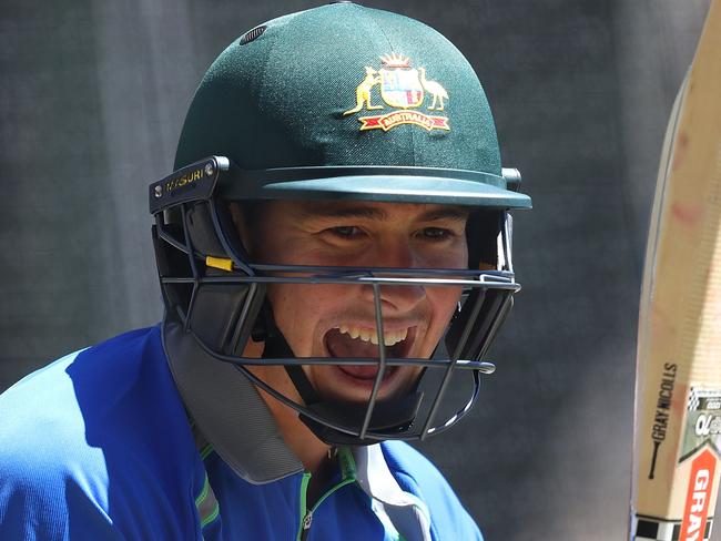 ADELAIDE, AUSTRALIA - NOVEMBER 23: Matt Renshaw of Australia bats during an Australian nets session at Adelaide Oval on November 23, 2016 in Adelaide, Australia. (Photo by Ryan Pierse/Getty Images)