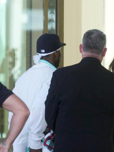 American rapper 50 Cent arrives at Palazzo Versace.