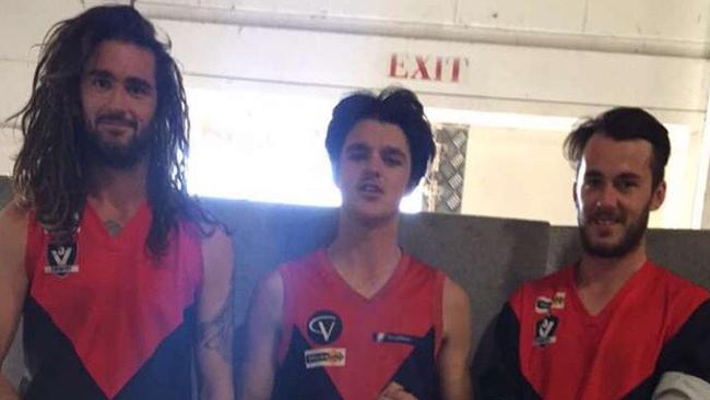 Teaming up: Brothers Dylan, Beau and Jesse Hack joined forces for the first time in Swifts Creek seniors at the weekend.