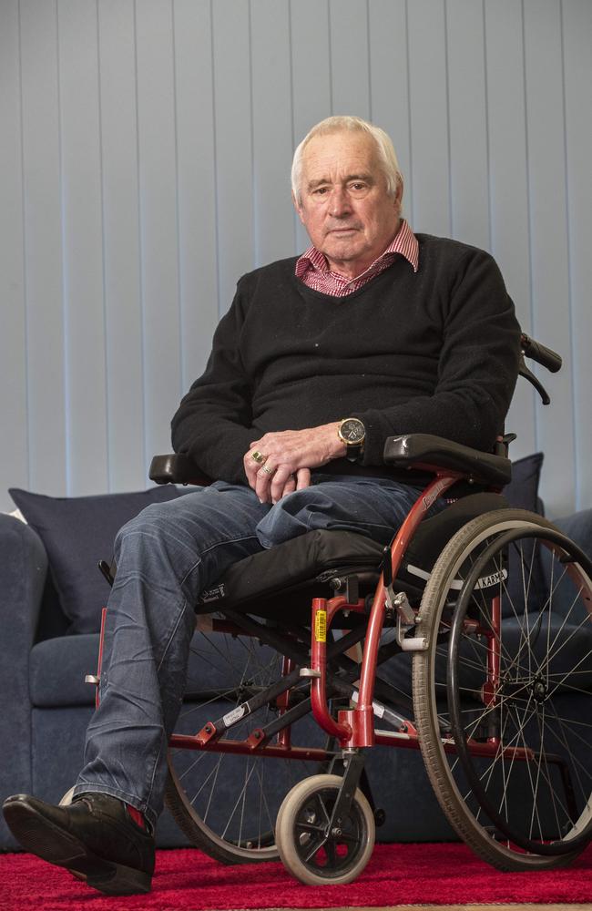Doug Bishton whose prosthetic leg was lost by the Health Department 2 years ago. Picture: Chris Kidd