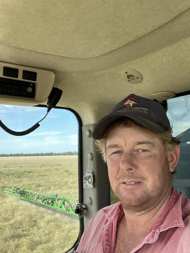 Cropping manager Chris North uses a Batchmate to prepare crop sprays in place of the on-board mixing set up of a John Deere R4060 self-propelled sprayer.