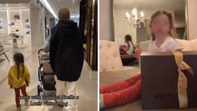 The four-year-old reportedly chose a brown vintage Speedy 30 Louis Vuitton bag. Source: christifritz/TikTok