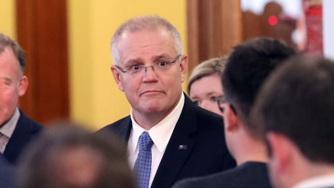 Prime Minister Scott Morrison campaigns in Launceston today. Picture: Gary Ramage