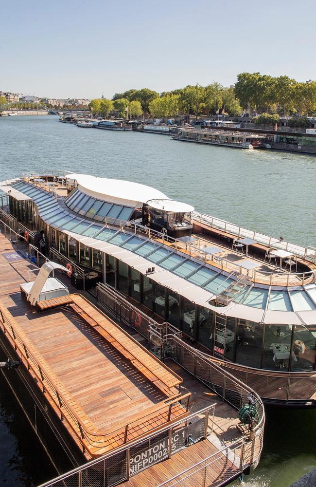 The "Ducasse du Seine", a river boat Gina Rinehart has hired during the Paris Olympic games.