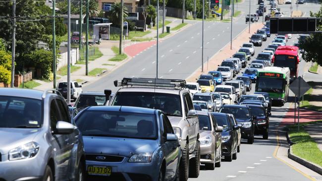 Heavy traffic on Smith Street. Pic Tim Marsden