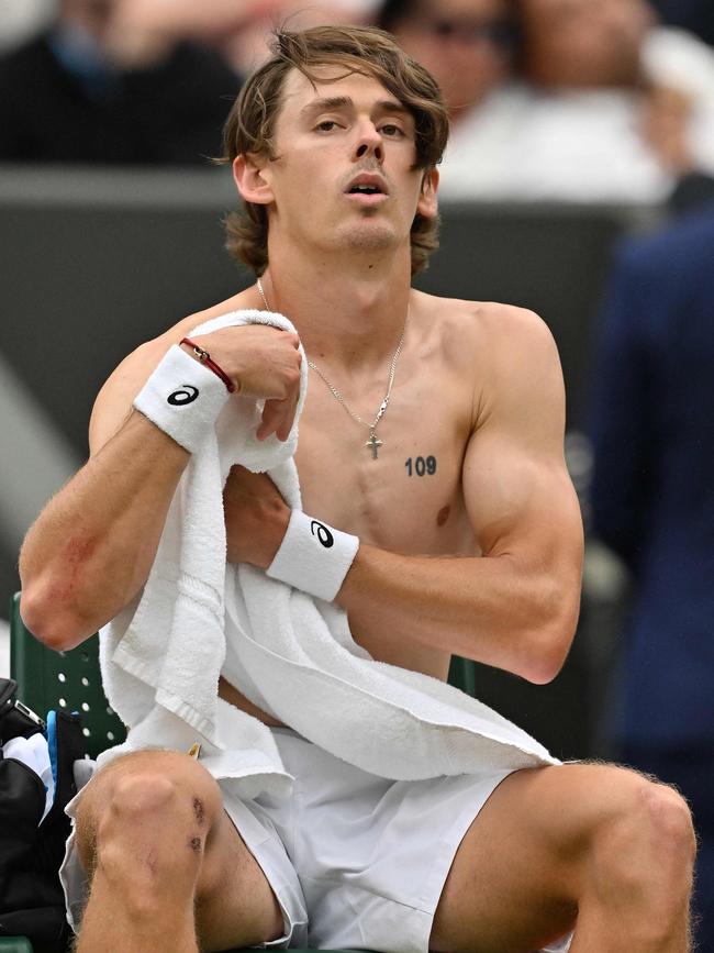 De Minaur is being claimed by the Poms. Photo by Glyn KIRK / AFP