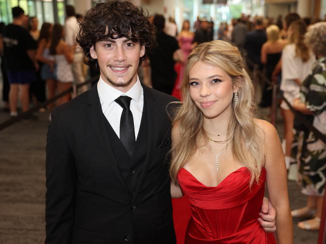 Alex Nott and Alyssa Baillie at the Saint Stephens College Formal at Gold Coast Convention and Exhibition Centre for Gold Coast at Large. Picture, Portia Large.