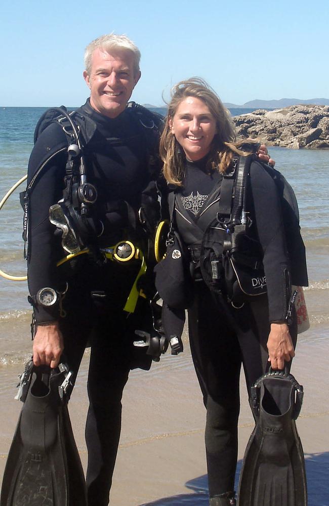 Allyson Dalton, 40, and Richard Neely, 38, are pictured in their diving gear at Magnetic Island on Tuesday May 20th 2008 before they went missing later in the week in the Whitsundays while diving.