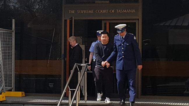 Duc Van Nguyen outside the Supreme Court of Tasmania.