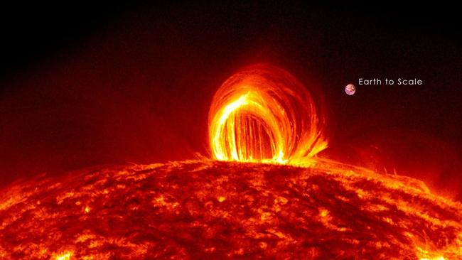 A new solar flare spotted on the Sun's surface. Picture: NASA