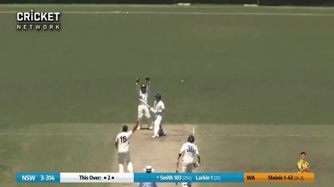 Steve Smith cops rough dismissal after slowest ever ton