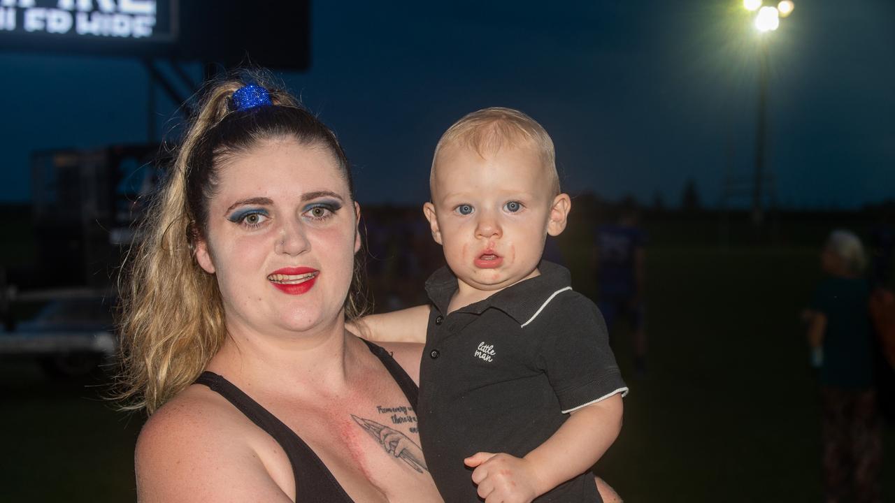 Rhiannon Bath and Harley Laidlaw at Mackay Gridiron vs Townsville Cyclones at West Tiger Park Walkerston. Saturday 20 January 2024 Picture:Michaela Harlow