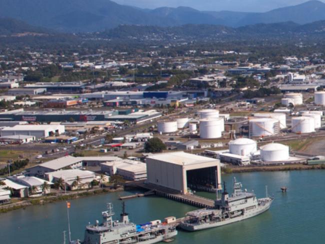 A new Cairns marine precinct infrastructure expansion business case has been revealed, flagging immense opportunities for expansion - including for Defence maintenance works. Picture: Supplied