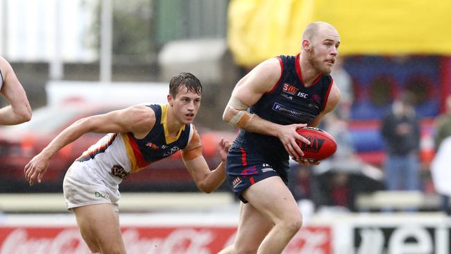 Dean Terlich and Tom Doedee during their time in the SANFL. Picture: Sarah Reed