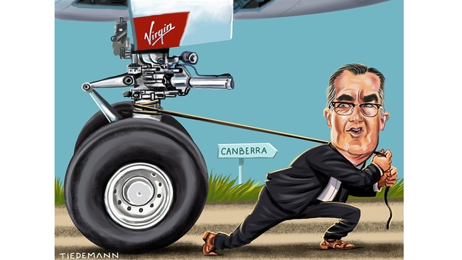 Virgin Australia CEO Paul Scurrah Cartoon: John Tiedemann