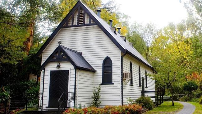 The chapel at Chateau Wyuna. The stunning Mt Evelyn venue has been listed for sale. Picture: commercialrealestate.com.au