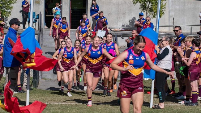 Milly Reeves leads her team into action ahead of her 50th game.