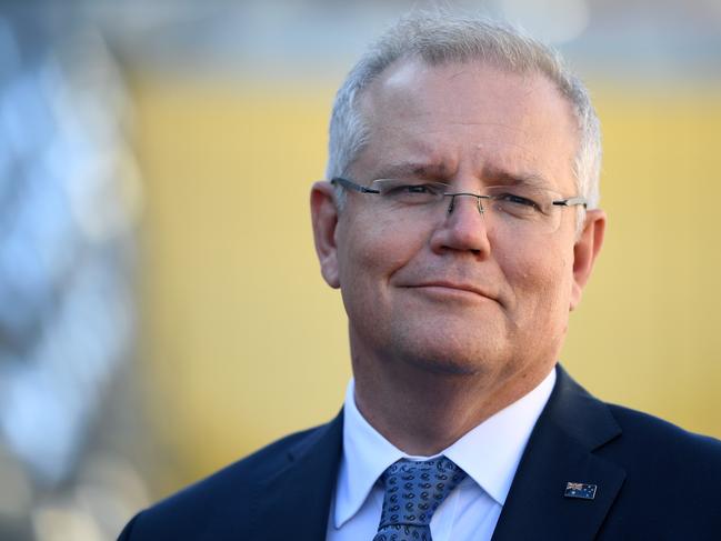 Prime Minister Scott Morrison says the arts package is about getting the “show back on the road to get … workers back in jobs”. Picture: AAP