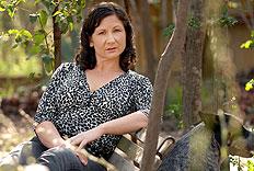 Leesa MacLeod, whose mother Ursula MacLeod died after surgery for weight control, outside her home at Esk. Picture: Lyndon Mechielsen