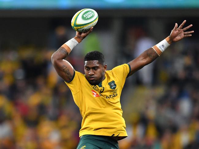 Isi Naisarani was superb for the Wallabies at number eight. Picture: AAP Image/Darren England