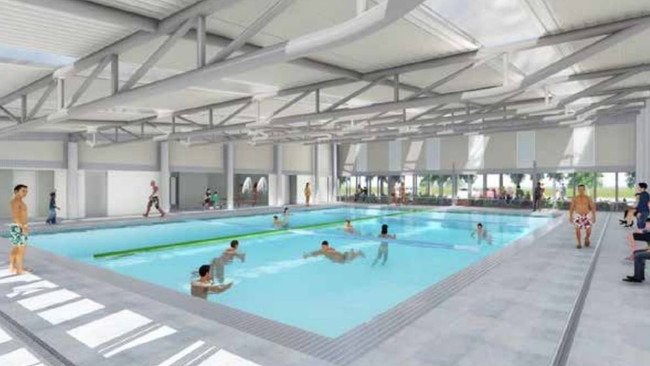 Plans showing inside the upgraded Miami Aquatic Centre.