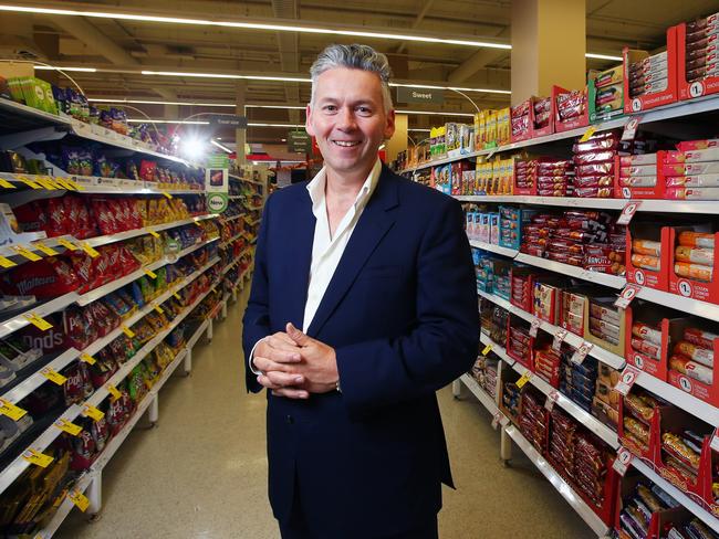 18/11/2015 CEO of Coles John Durkan in the biscuit isle of their store in Tooronga village in Melbourne. Aaron Francis/The Australian