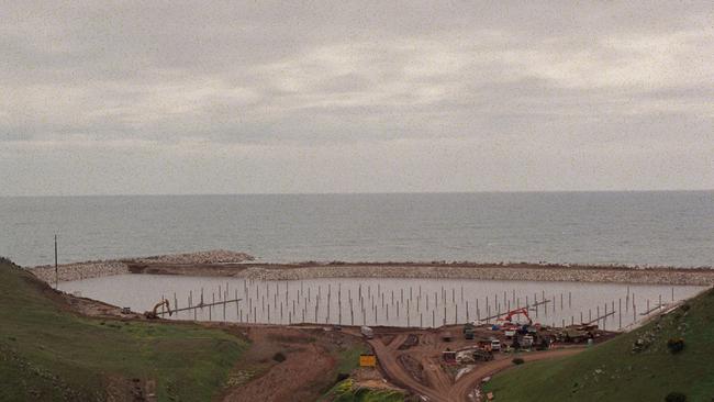 Construction of the Marina St Vincent, at Wirrina Cove, on the Fleurieu Peninsula.