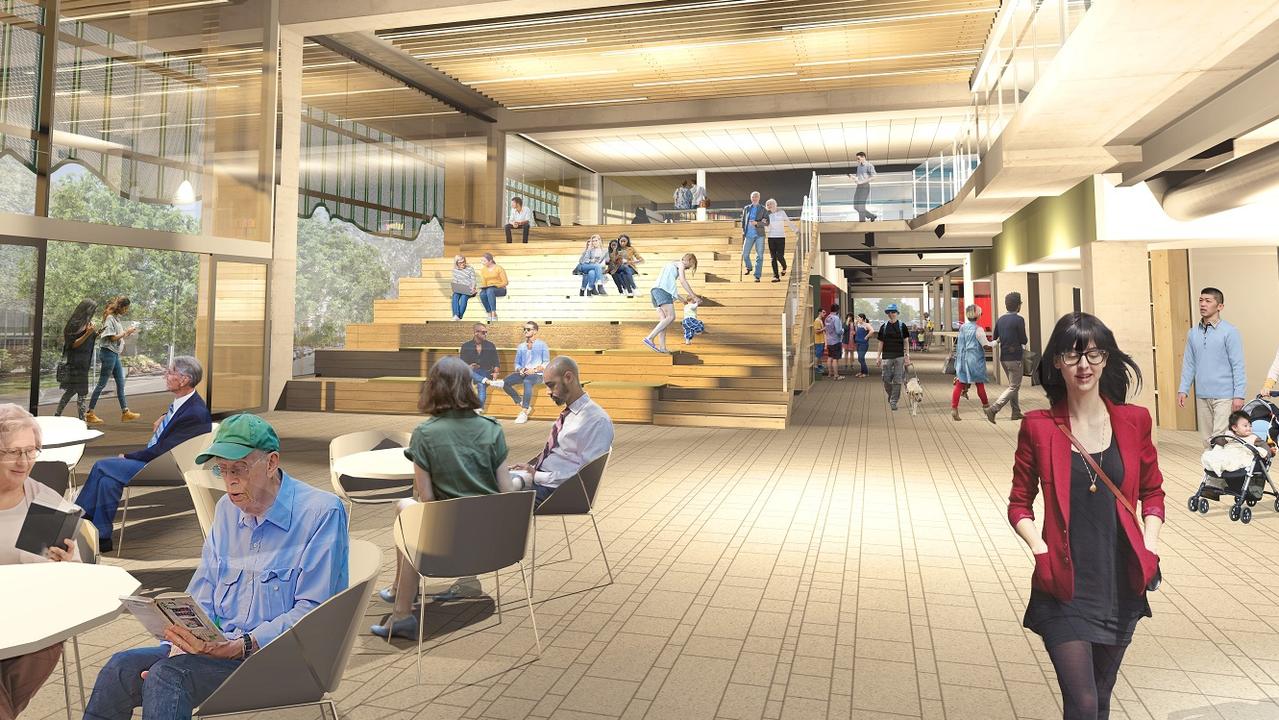 An artist's impression of the foyer at the Caloundra District Library.