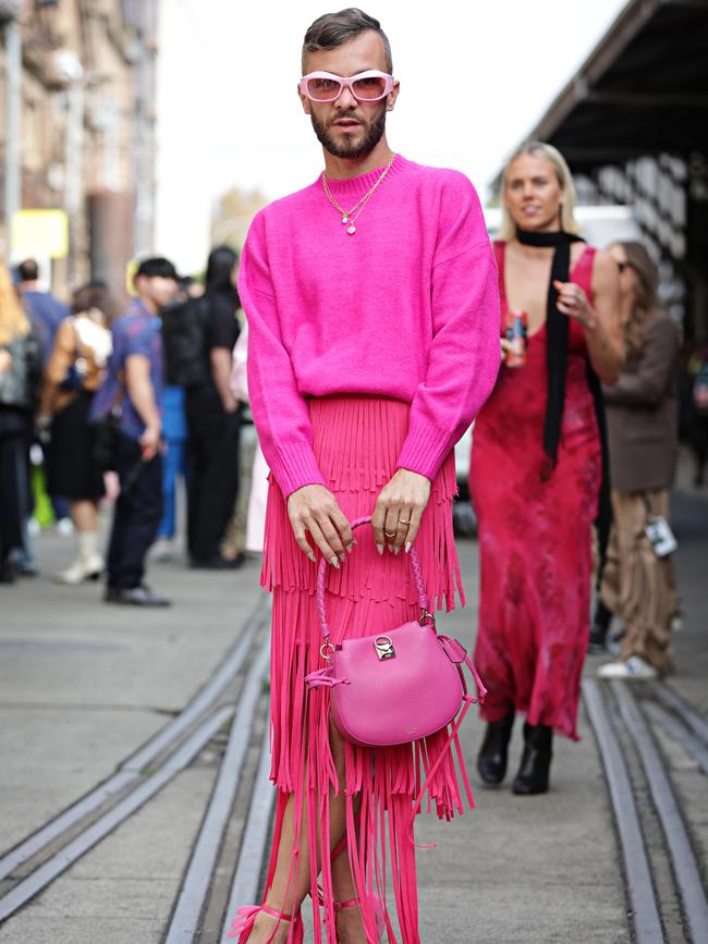 Stylist Jamie Azzopardi at Australian Afterpay fashion week last year.. Picture: Adam Yip