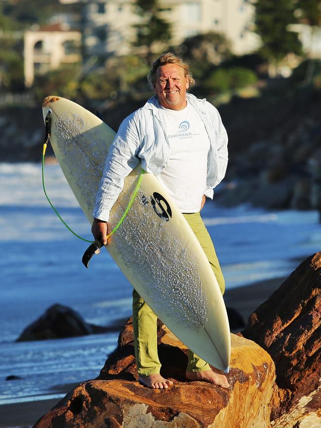 Brendan Donohoe from Surfrider Foundation is opposed to sea walls, was part of a 3000-strong protest in Collaroy/Narrabeen in 2003 against it. Picture: Braden Fastier