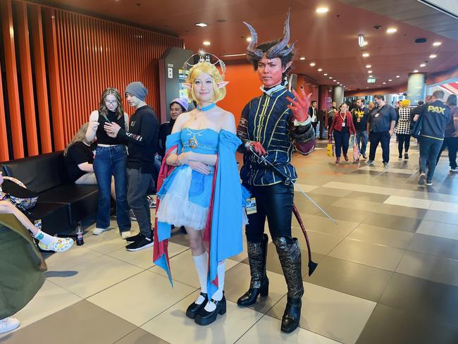 The PAX Aus Convention at the Melbourne Convention and Exhibition Centre (MCEC) on Saturday, October 12, 2024: Susan Dang and Dat Baka. Picture: Jack Colantuono