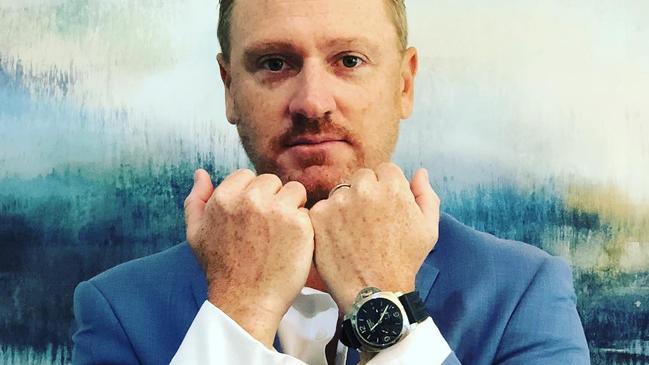 Former chiropractor Martin Timchur shows off a designer watch. (Instagram picture)