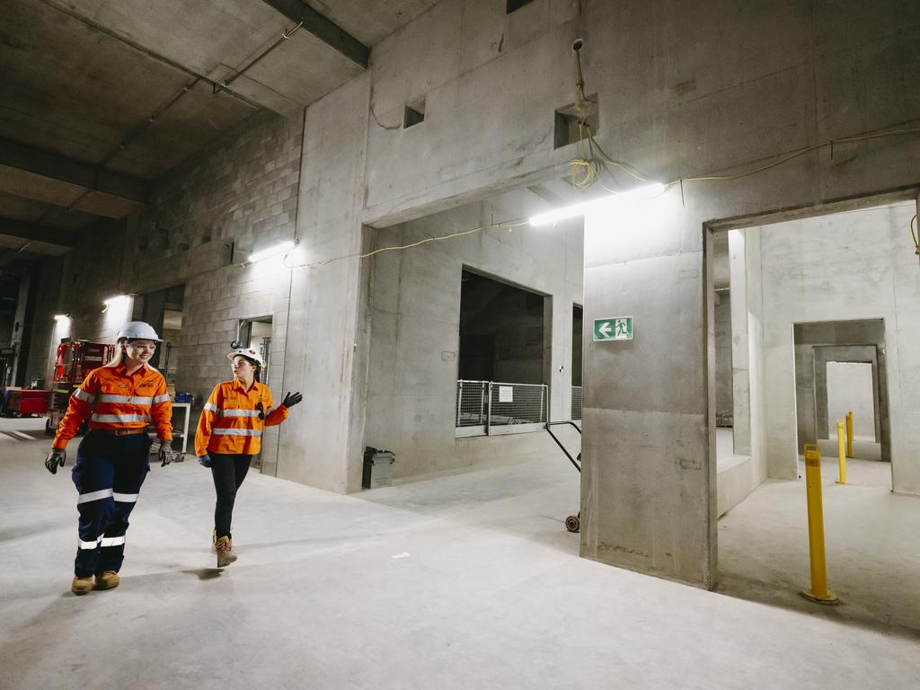 Back of house construction for Woolloongabba station. Picture: Dan Peled via The Photo Pitch.