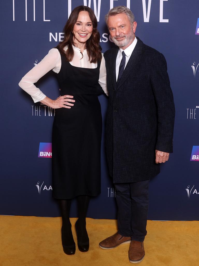 Sam Neill and Frances O'Connor attend The Twelve Season 2 world premiere at The Ritz Cinemas in Sydney on July 8. Picture: Brendon Thorne/Getty Images