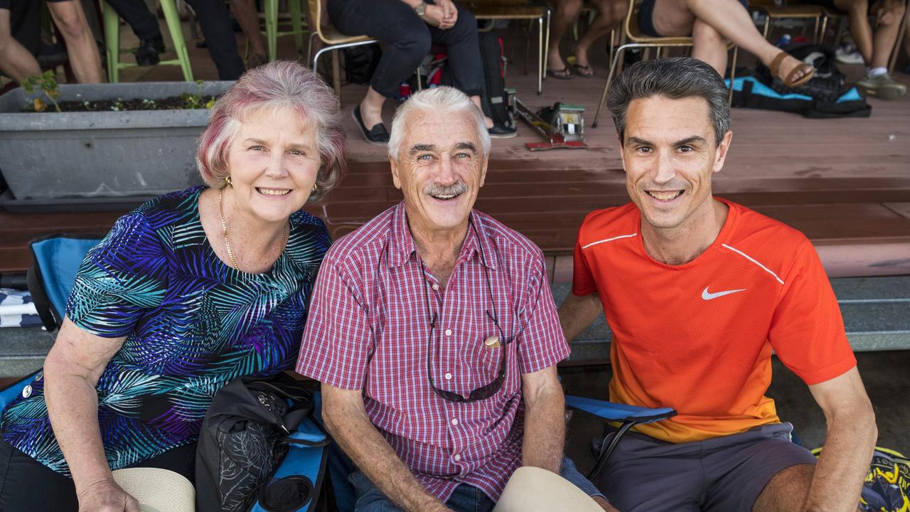 Regina and Noel Mellish support their son Brisbane runner Daniel Mellish in the 300m event on 2021 Postle Gift Raceday at Club Pittsworth, Saturday, October 30, 2021. Picture: Kevin Farmer