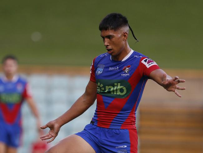 Haami Loza. Picture: Warren Gannon Photography. NSWRL Junior Reps finals week one, SG Ball Cup. Newcastle Knights vs Illawarra Steelers at Leichhardt Oval, 13 April 2024