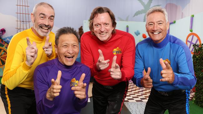 The OG Wiggles, Greg Page, Jeff Fatt, Murray Cook and Anthony Field. Picture: Richard Dobson