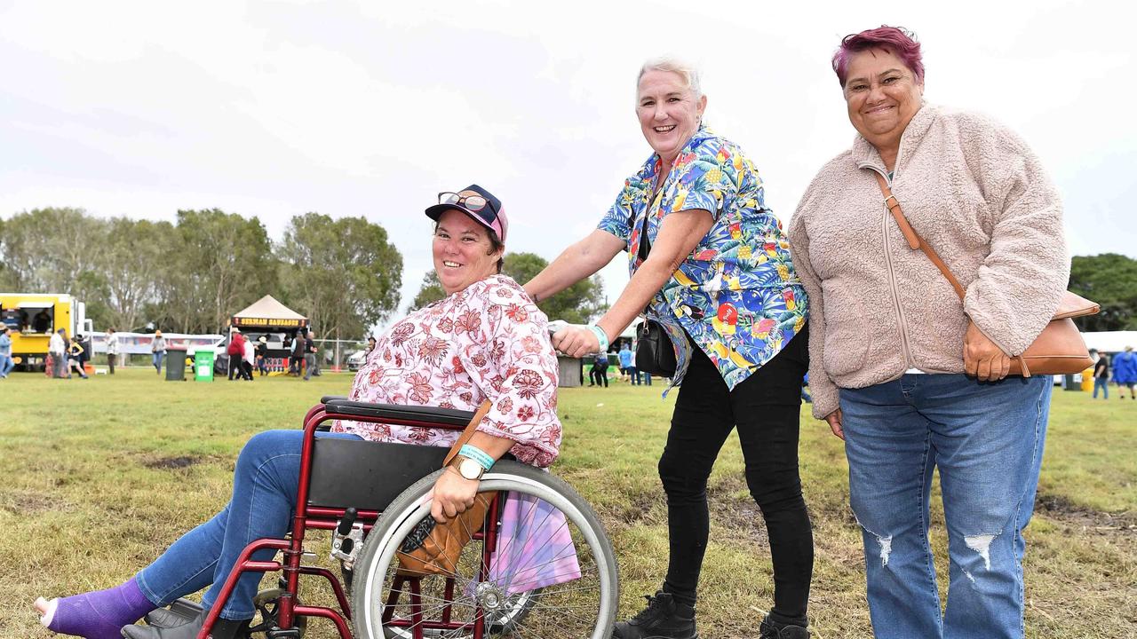 Jodie Robinson, Melanie Whelan and Jane Robinson at Lighthouse Country Music Festival, Burnett Heads. Picture: Patrick Woods.