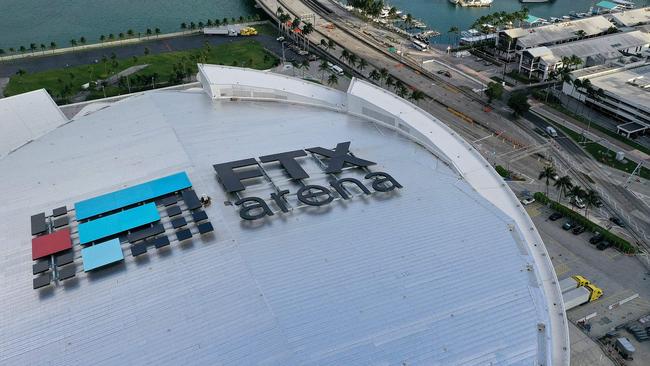 An aerial view of the FTX Arena, which the Miami Heat called home until it called time on the naming rights deal. Picture: Joe Raedle/Getty Images