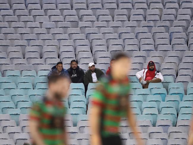 SYDNEY, AUSTRALIA - JUNE 16:  The crowd watch on during the round 15 NRL match between the South Sydney Rabbitohs and the Gold Coast Titans at ANZ Stadium on June 16, 2017 in Sydney, Australia.  (Photo by Mark Kolbe/Getty Images)