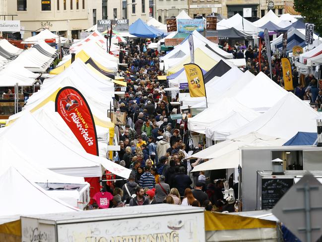 A packed Salamanca Market before Covid restrictions were introduced. Picture: MATT THOMPSON