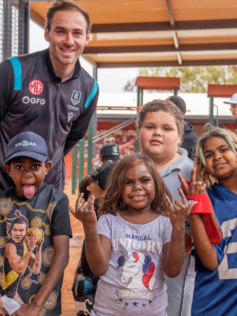 Finlayson visiting the APY Lands. Picture: Supplied