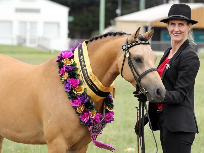 Casey Bruce with Xtra Smart of Sefton , grand champion gelding. Picture: Angie Rickard