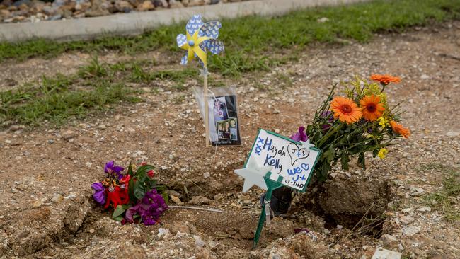 Haydn Kelly’s grave. Picture: Jerad Williams