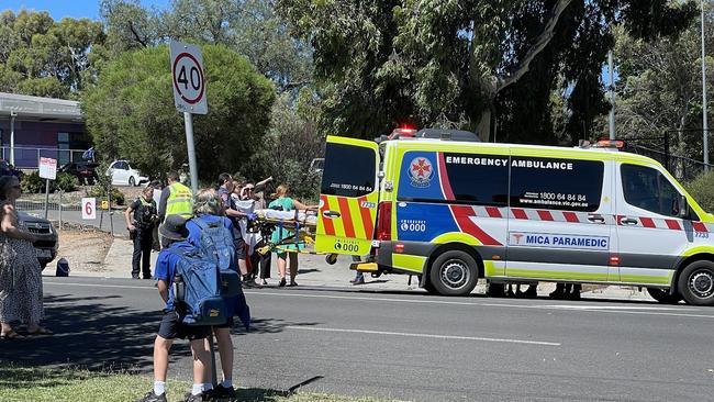 A child was hit by a car outside Bendigo South East College on Thursday afternoon.