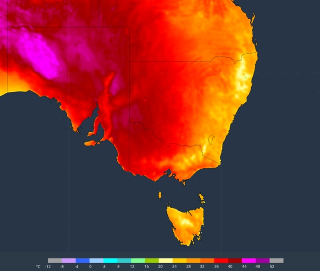 High to extreme fire danger warnings in place for Australia's southeast as temperatures soar alongside hot, dry winds. Picture: Weatherzone