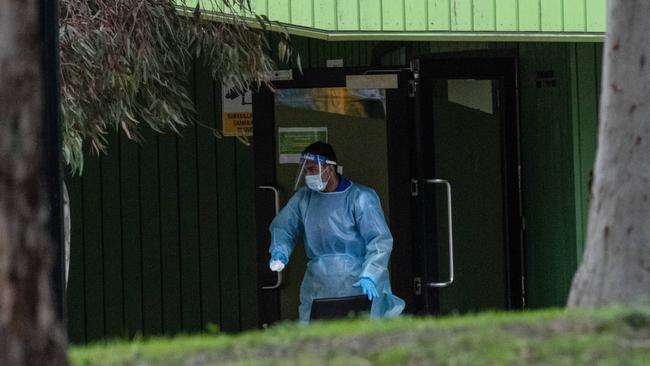 The supervised injecting room operating during the COVID lockdown. Picture: Jason Edwards