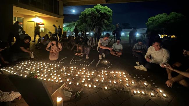 The Bangladeshi Student Association of Charles Darwin University CDU held a vigil for Md Isfaqur (Sifat) on Friday night. Picture: Facebook/Bangladeshi Student Association