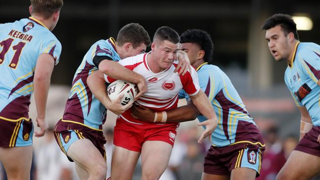 Palm Beach CurrumbinÃs Daniel Butturini in action during the Langer Cup Grand Final between Palm Beach Currumbin State High and Keebra Park State High at Langlands Park, Brisbane 9th of September 2020.  (Image/Josh Woning)